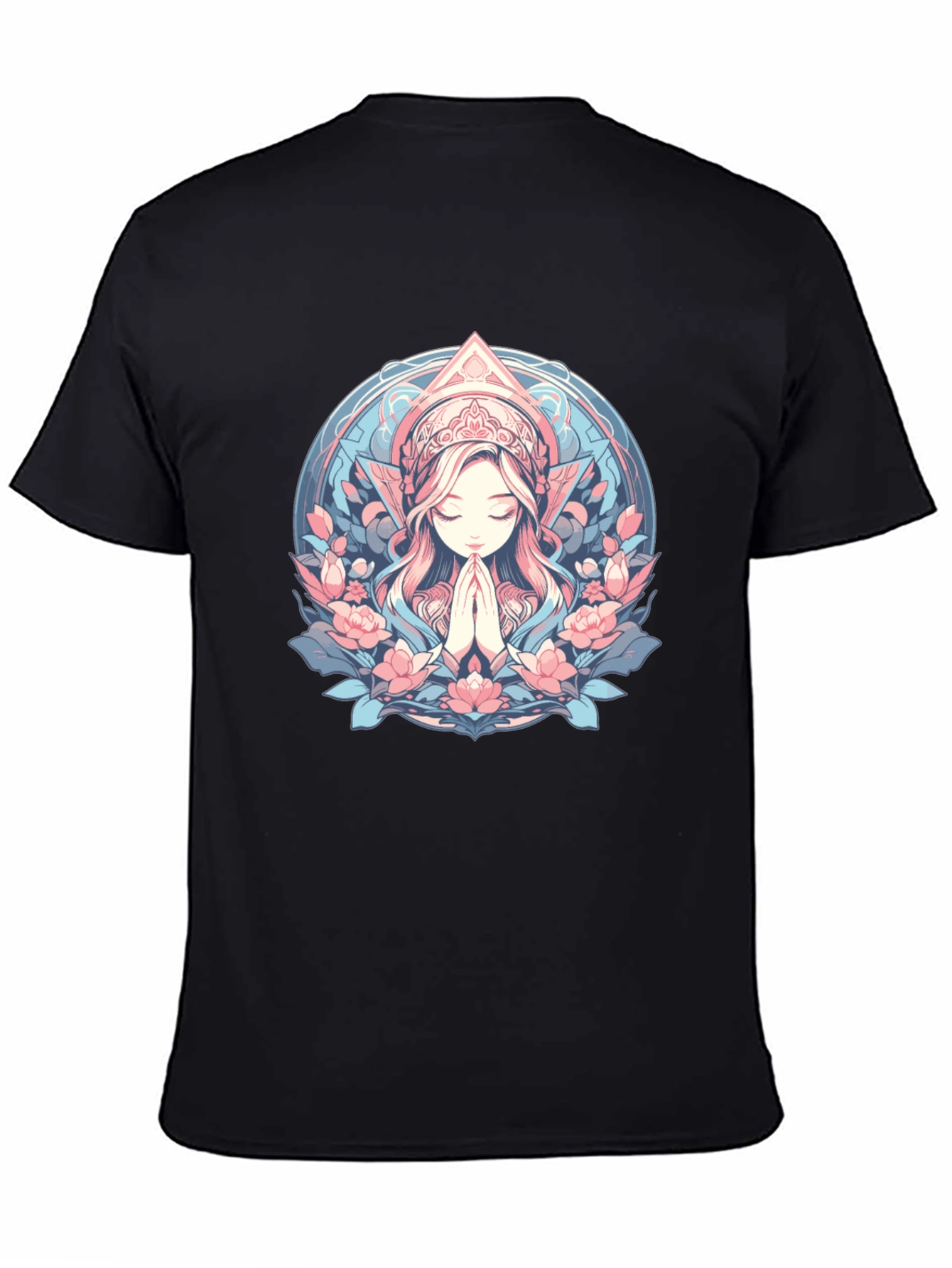 Praying Woman Floral T-Shirt