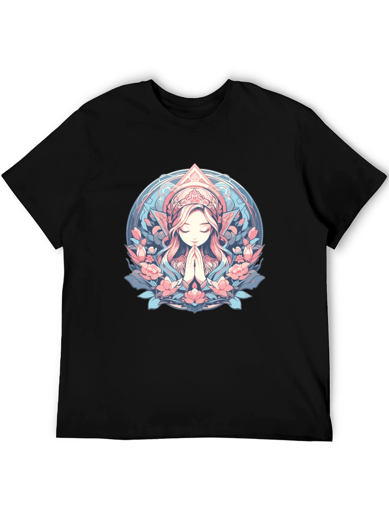 Praying Woman Floral T-Shirt
