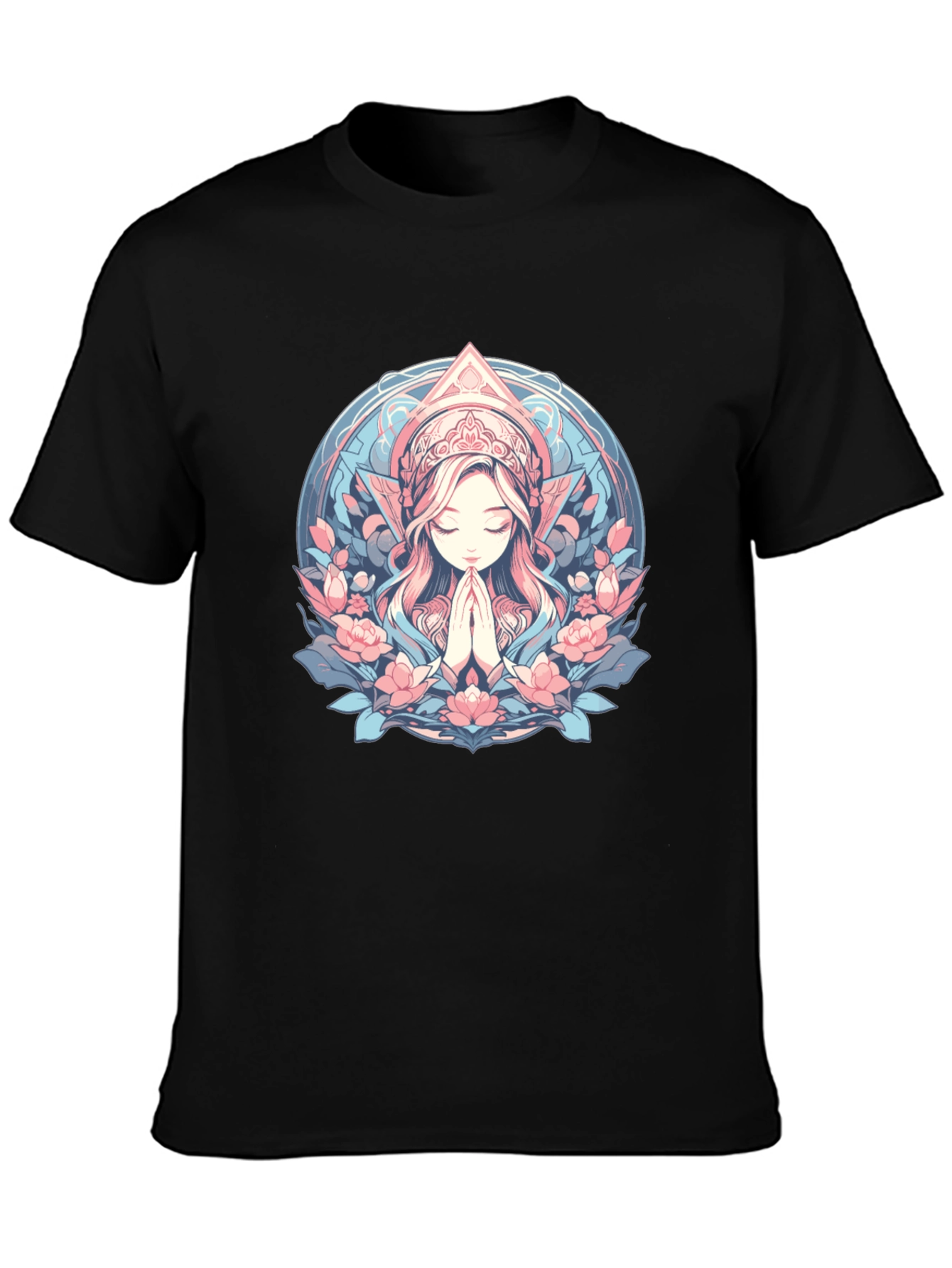 Praying Woman Floral T-Shirt