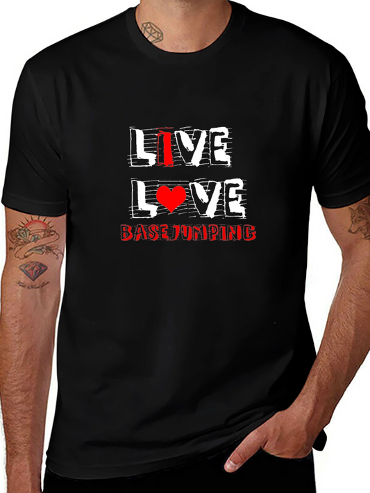 Live Love Base Jumping Black T-Shirt