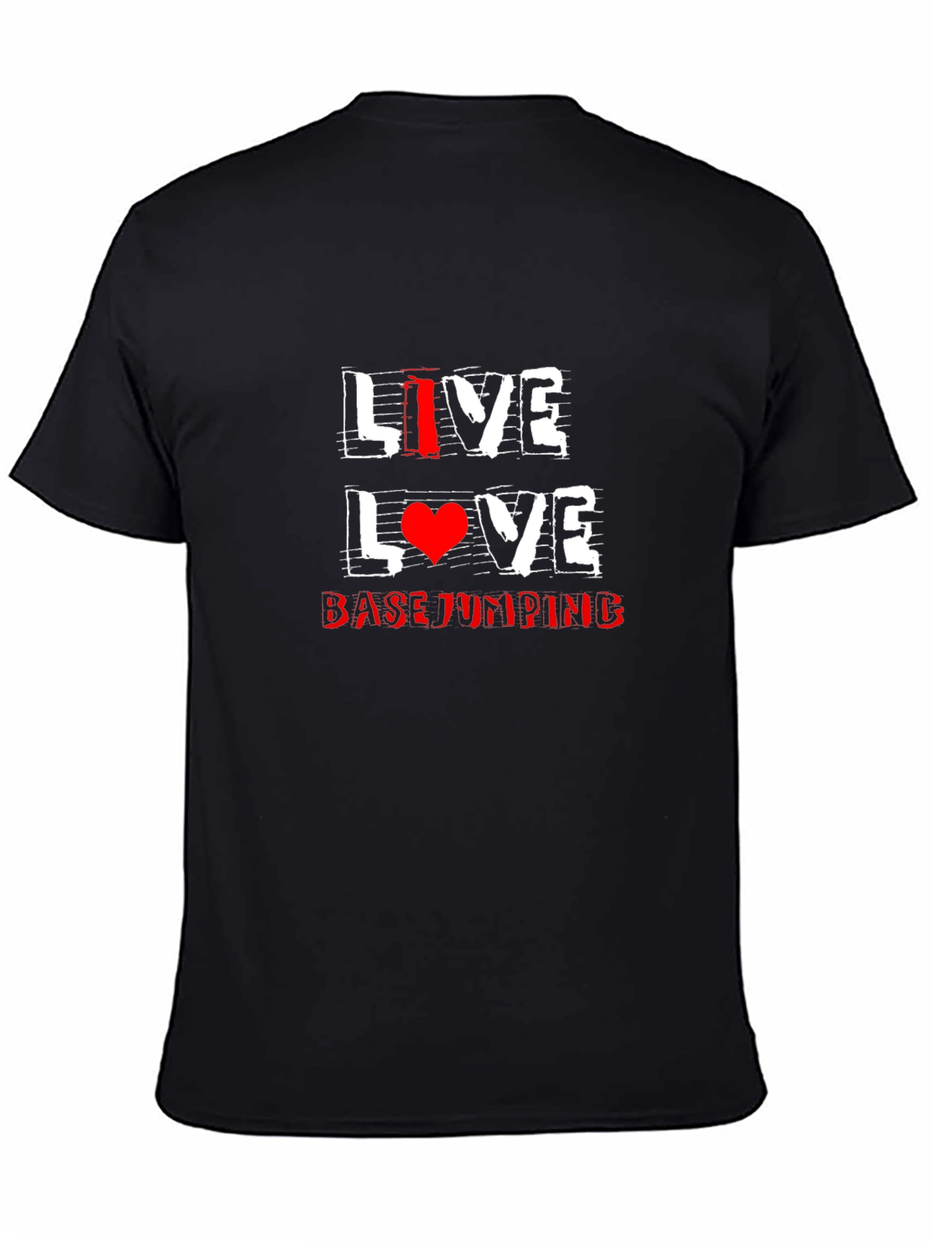 Live Love Base Jumping Black T-Shirt