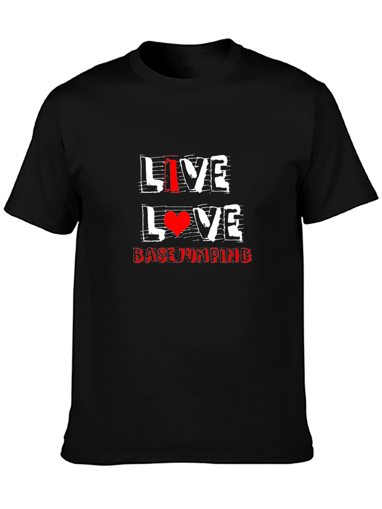 Live Love Base Jumping Black T-Shirt
