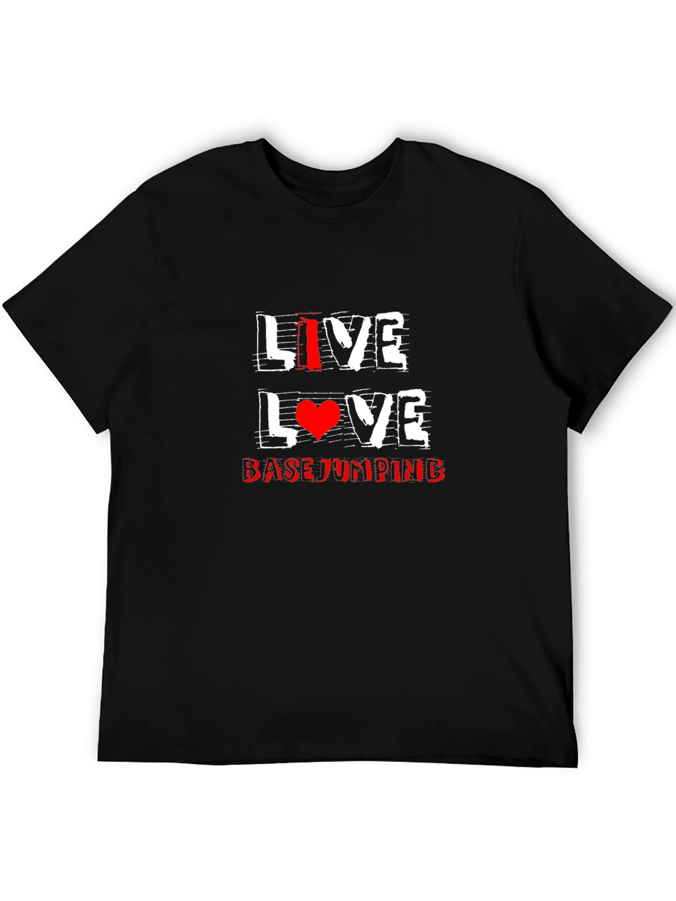 Live Love Base Jumping Black T-Shirt
