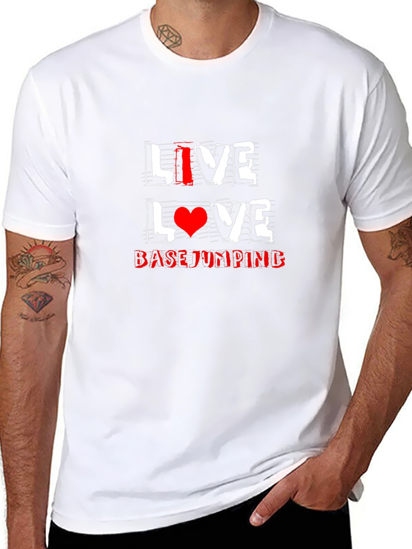 Live Love Base Jumping Black T-Shirt