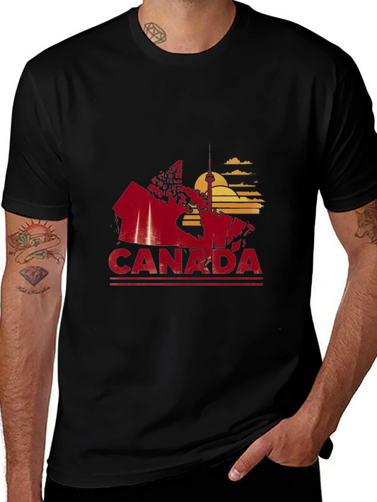 Canada Map Graphic Tee - Black T-Shirt