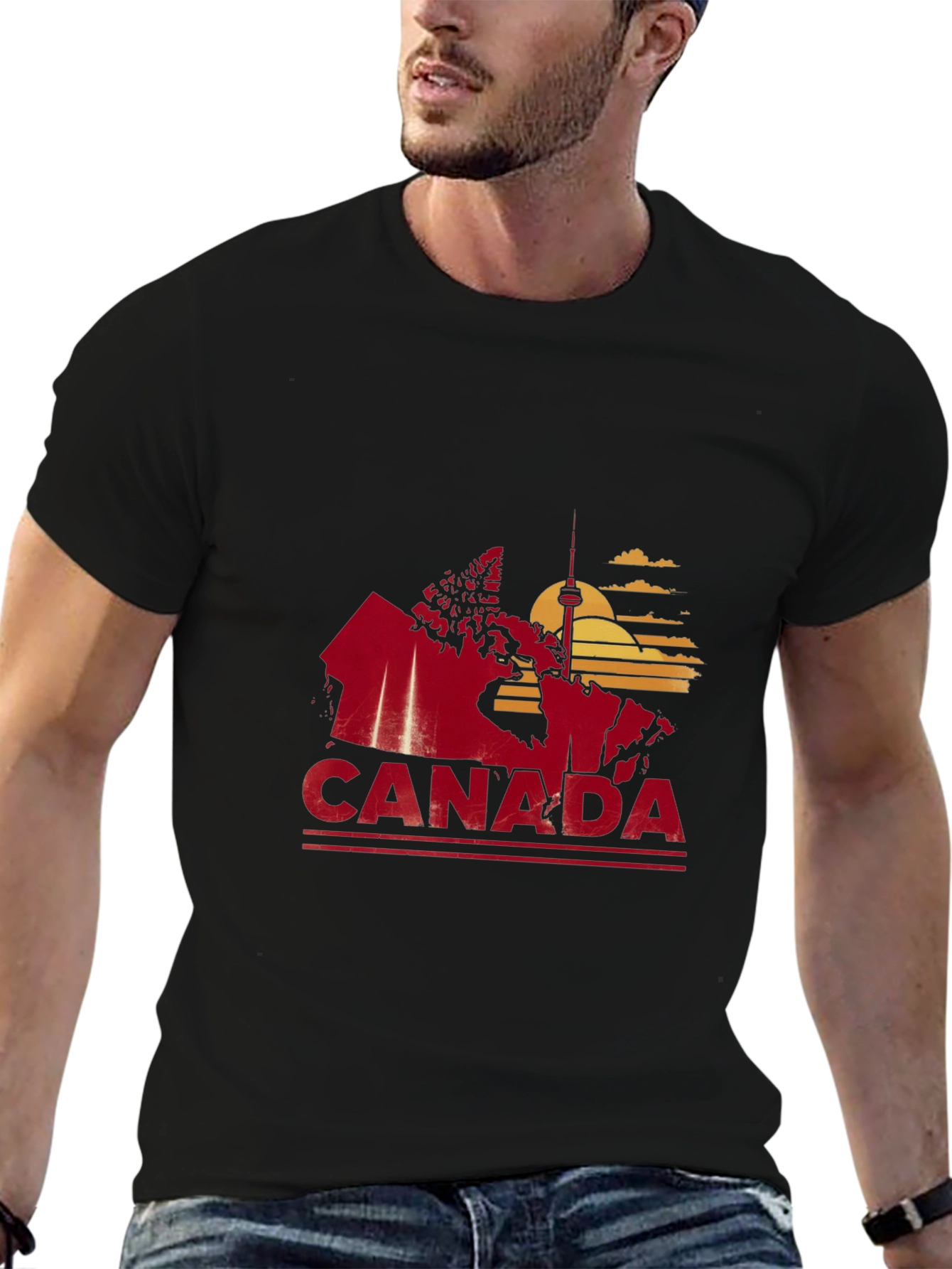 Canada Map Graphic Tee - Black T-Shirt