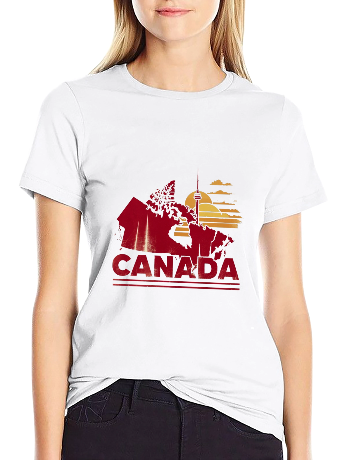 Canada Map Graphic Tee - Black T-Shirt