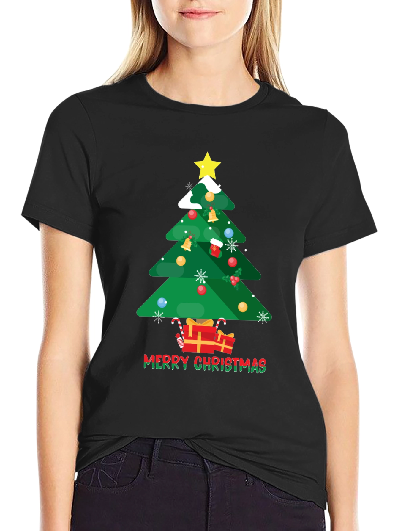 Festive Christmas Tree Graphic Tee