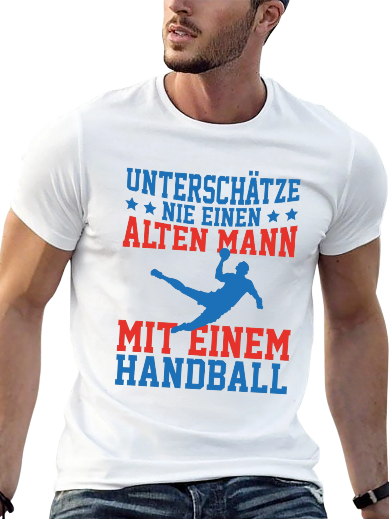 Funny Handball Old Man T-Shirt