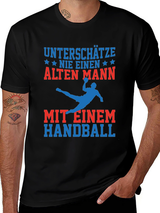Funny Handball Old Man T-Shirt