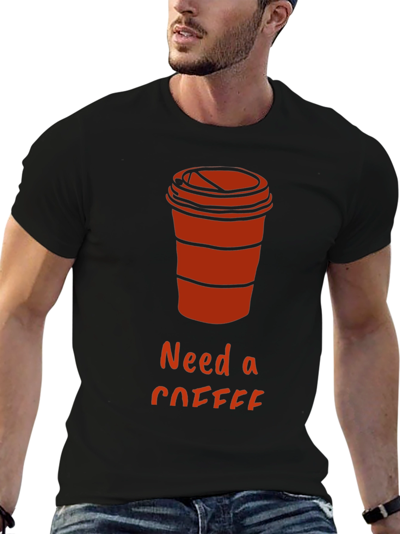 Need a Coffee T-Shirt - Casual Black Tee