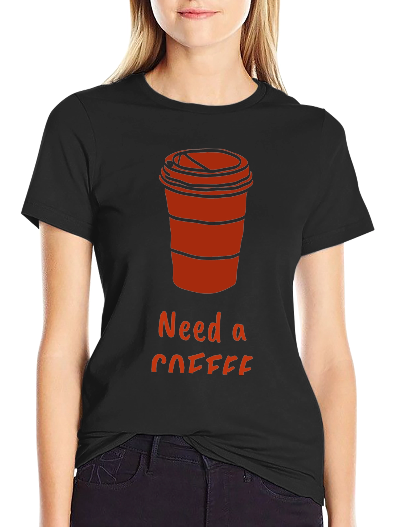 Need a Coffee T-Shirt - Casual Black Tee