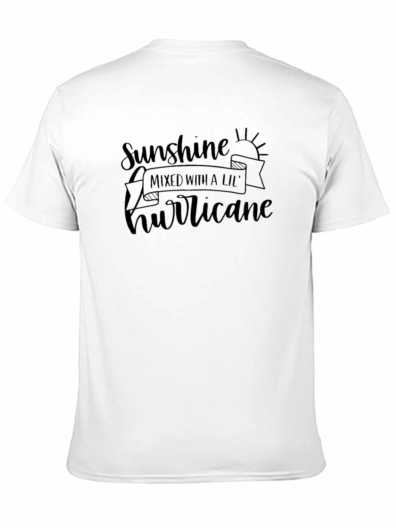 Sunshine Mixed With a Lil Hurricane Black T-Shirt