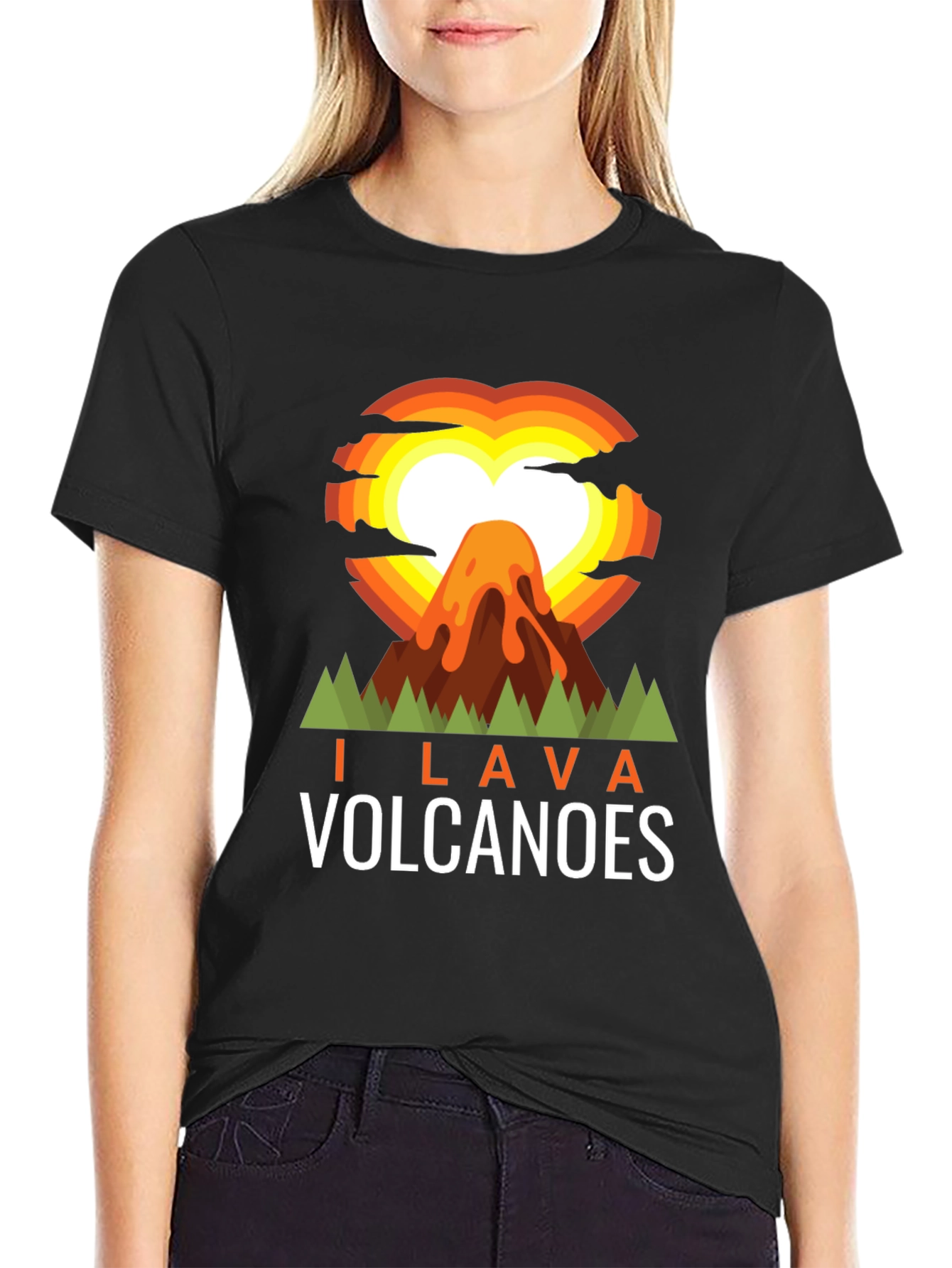 I Lava Volcanoes Graphic Tee - Black