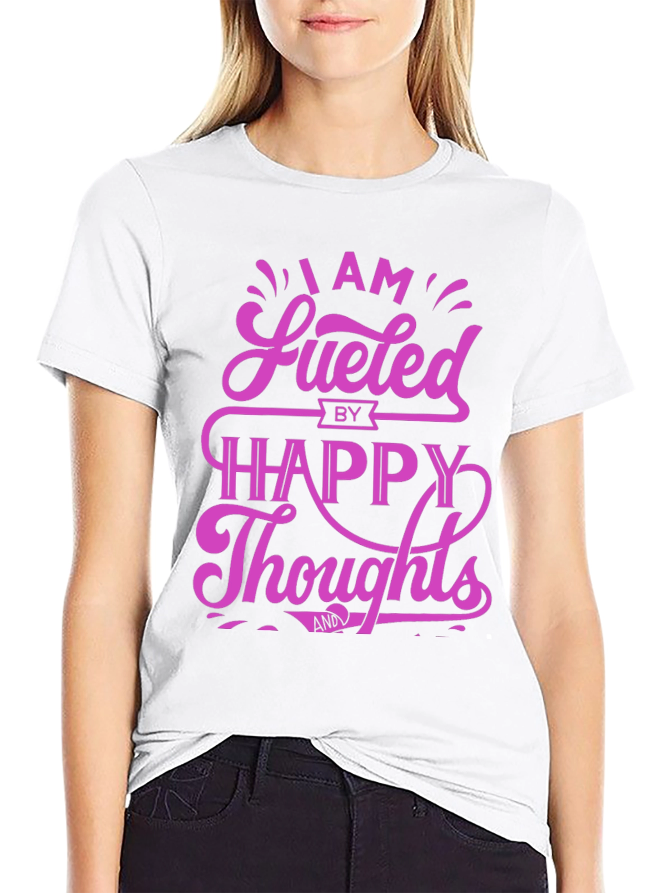 Fueled by Happy Thoughts Graphic T-Shirt