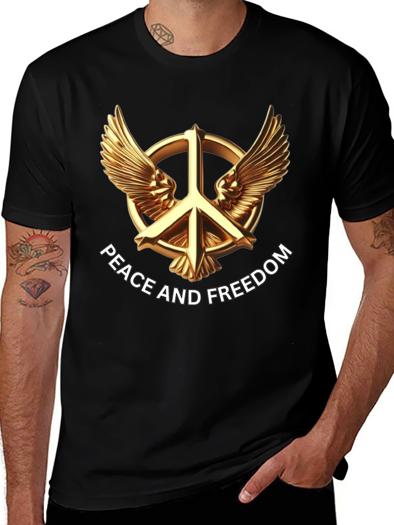 Peace and Freedom Graphic T-Shirt