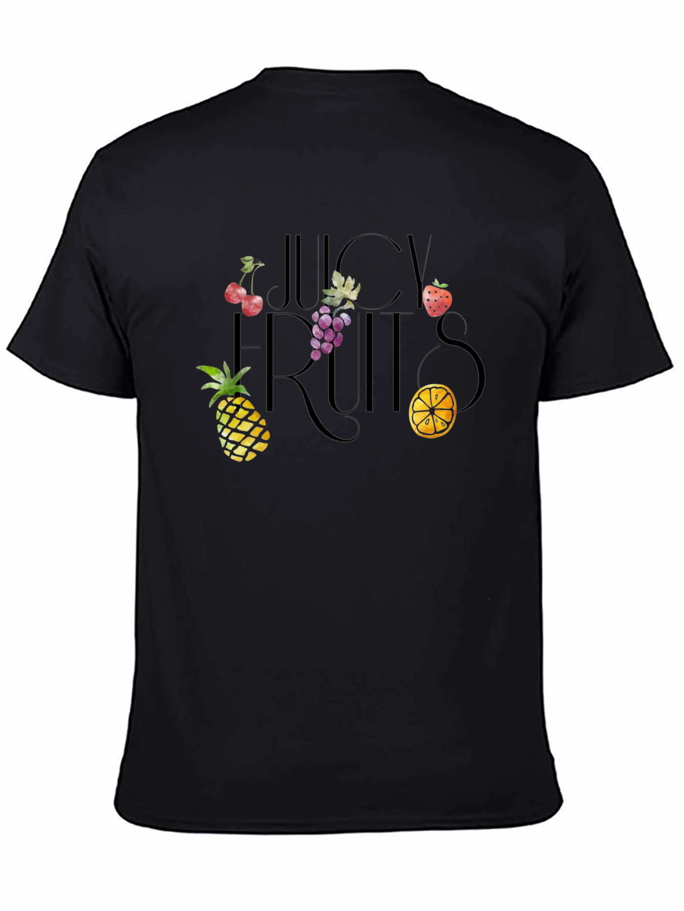 Juicy Fruits Graphic Tee - Black
