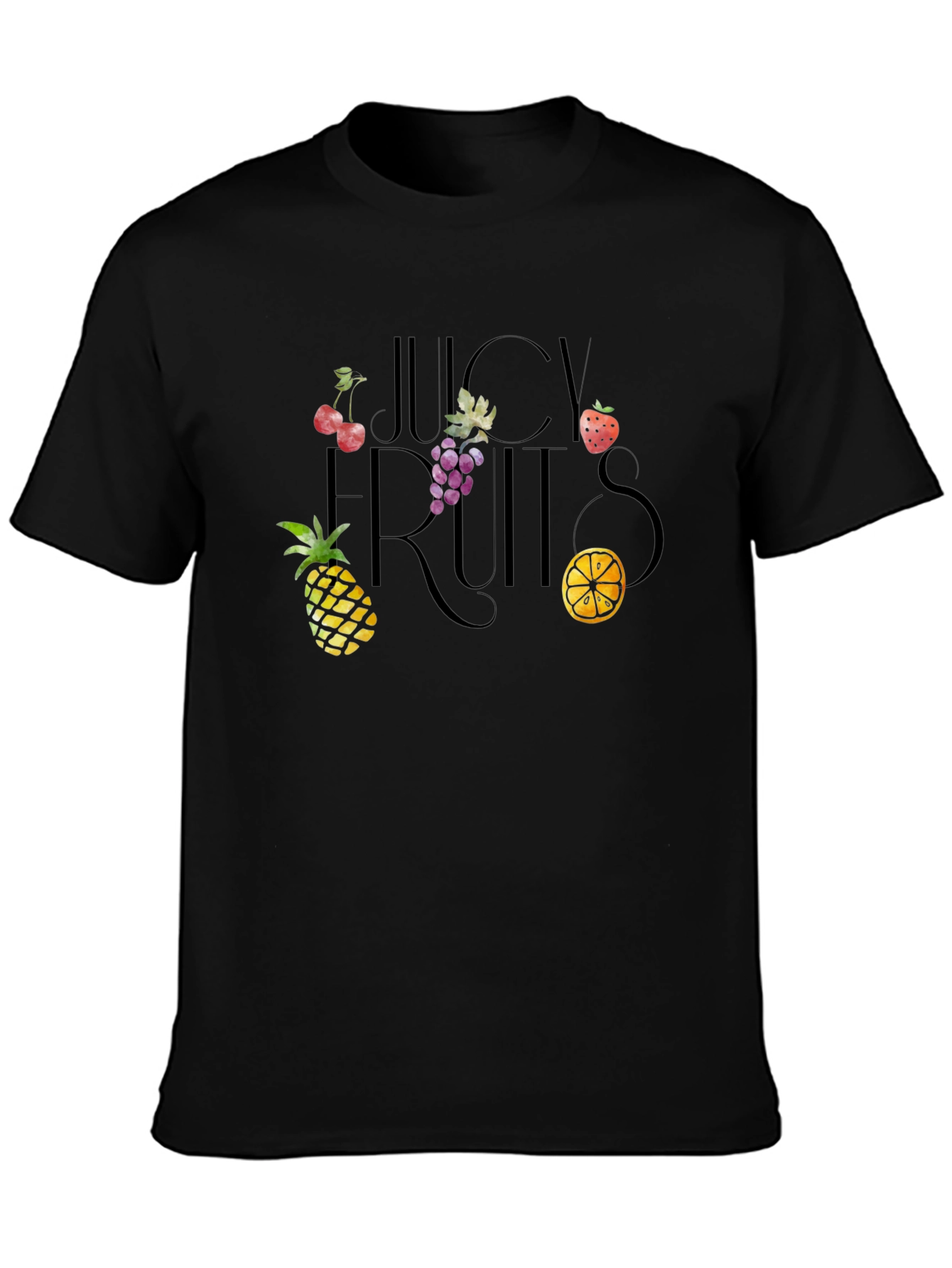 Juicy Fruits Graphic Tee - Black