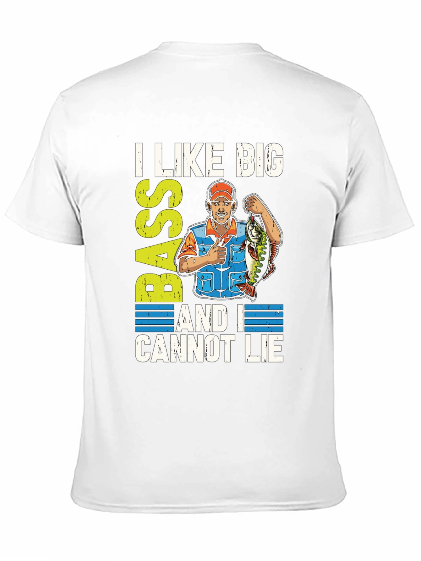 I Like Big Bass Funny Fishing T-Shirt