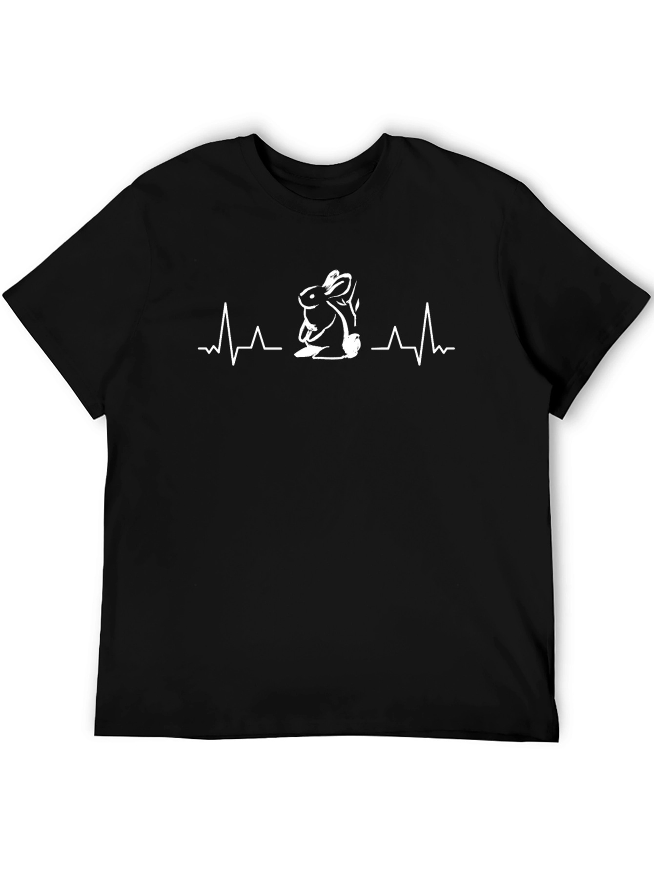 Bunny Heartbeat T-Shirt - Black