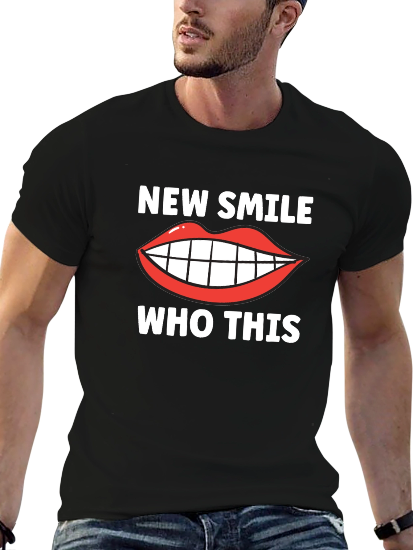 New Smile Who Dis Funny Graphic T-Shirt