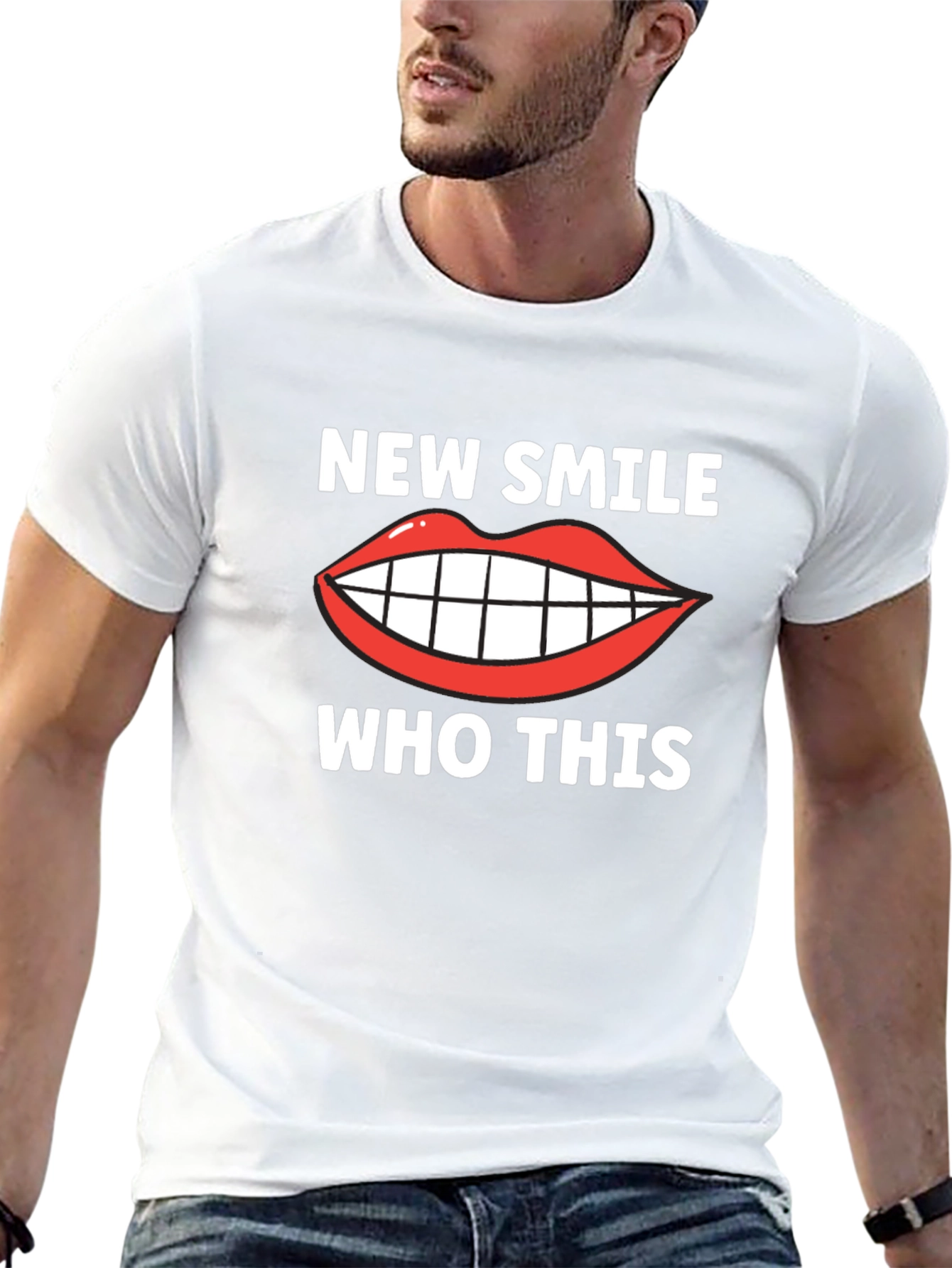 New Smile Who Dis Funny Graphic T-Shirt