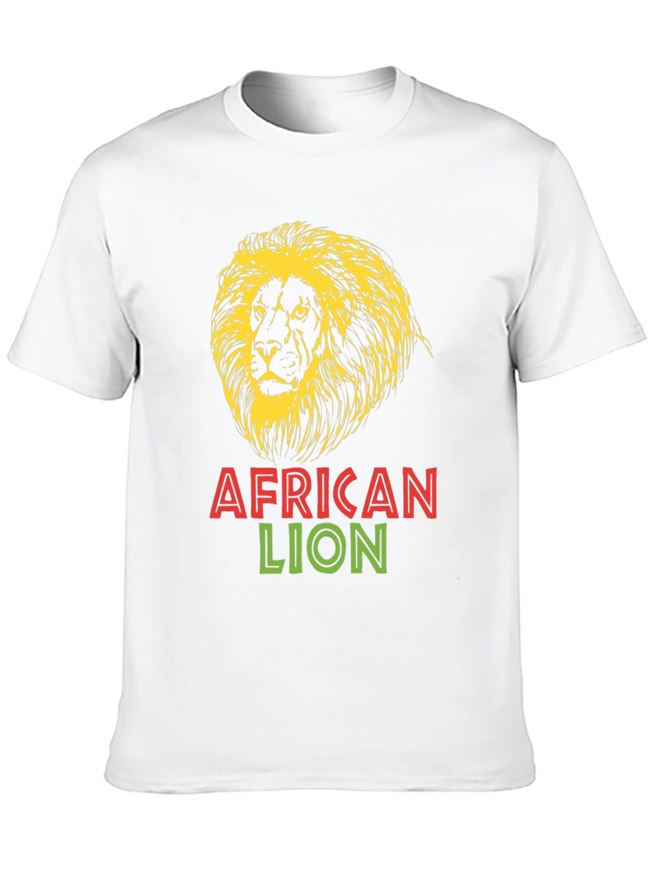 African Lion Graphic Tee - Bold Black T-Shirt
