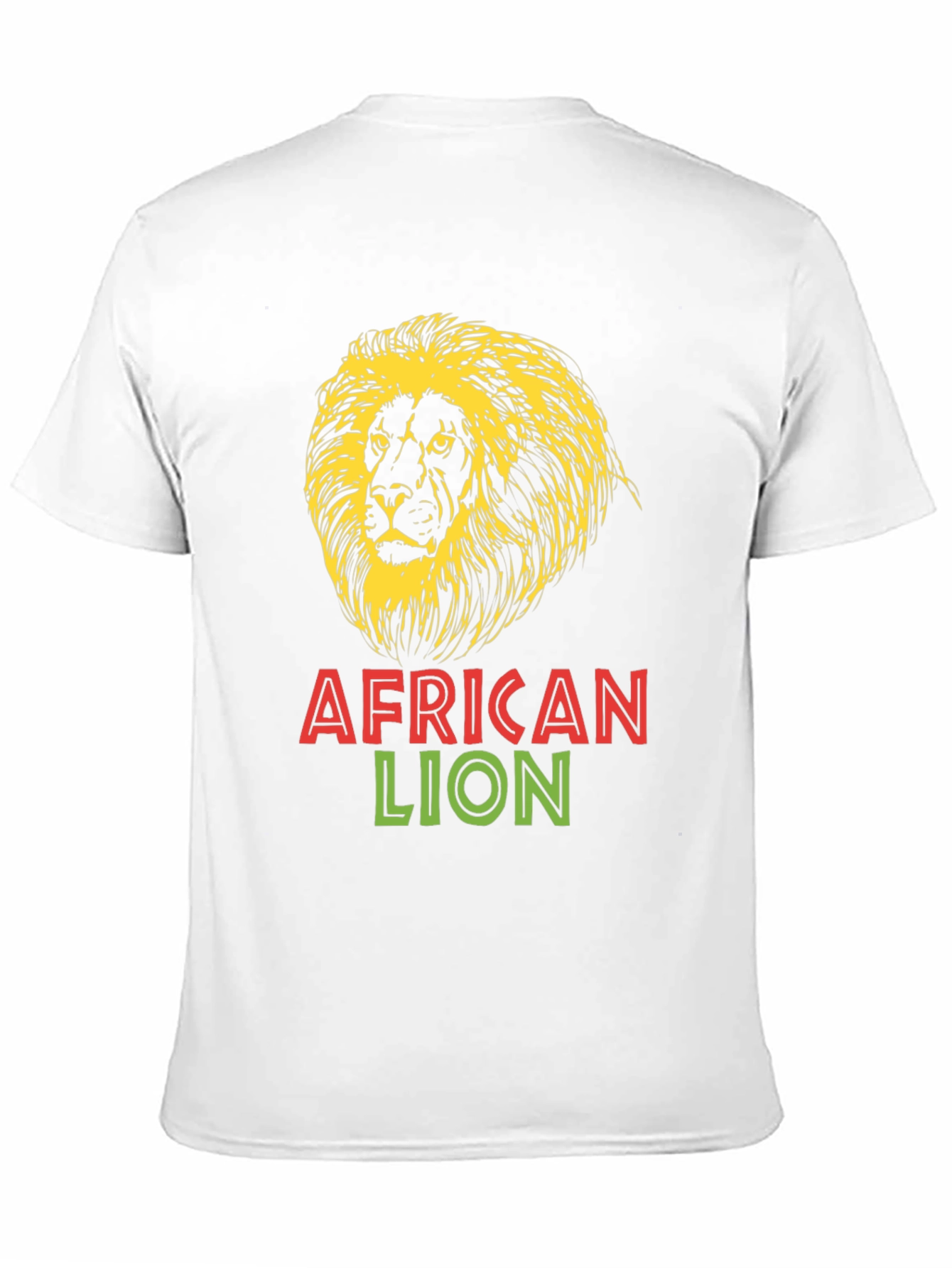 African Lion Graphic Tee - Bold Black T-Shirt