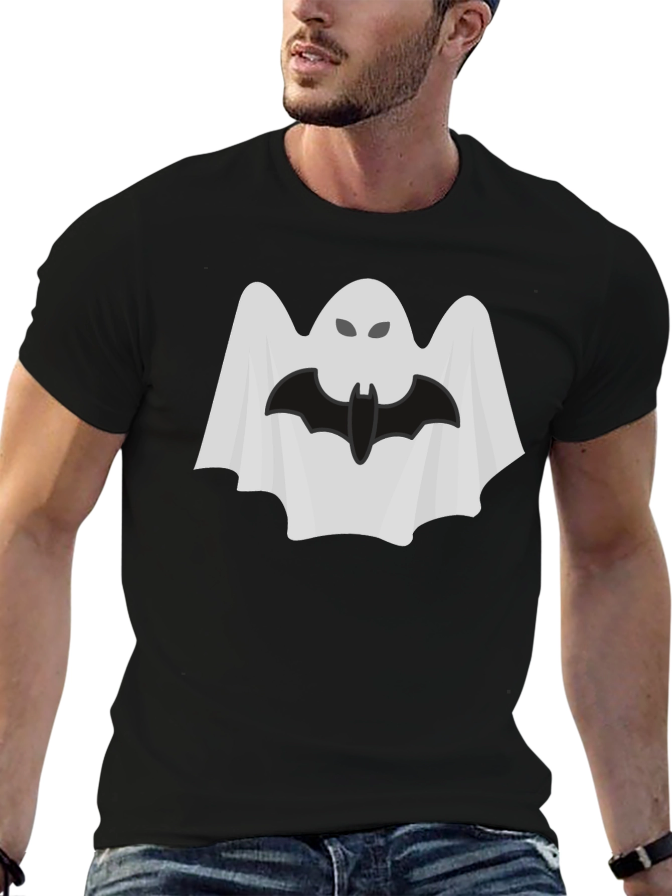 Spooky Ghost Bat T-Shirt - Halloween Tee