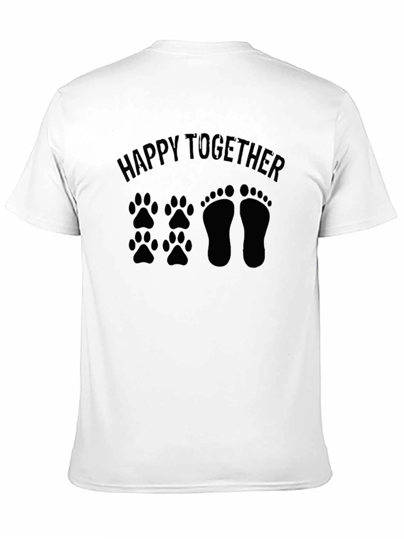 Happy Together Pet Paw & Human Footprint T-Shirt