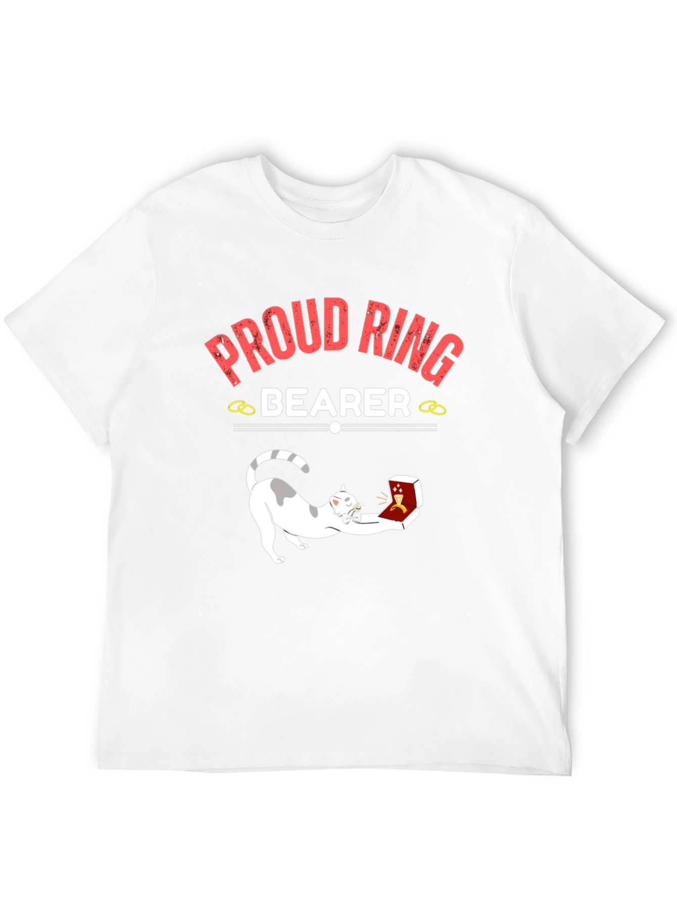 Proud Ring Bearer Cat T-Shirt - Wedding Humor