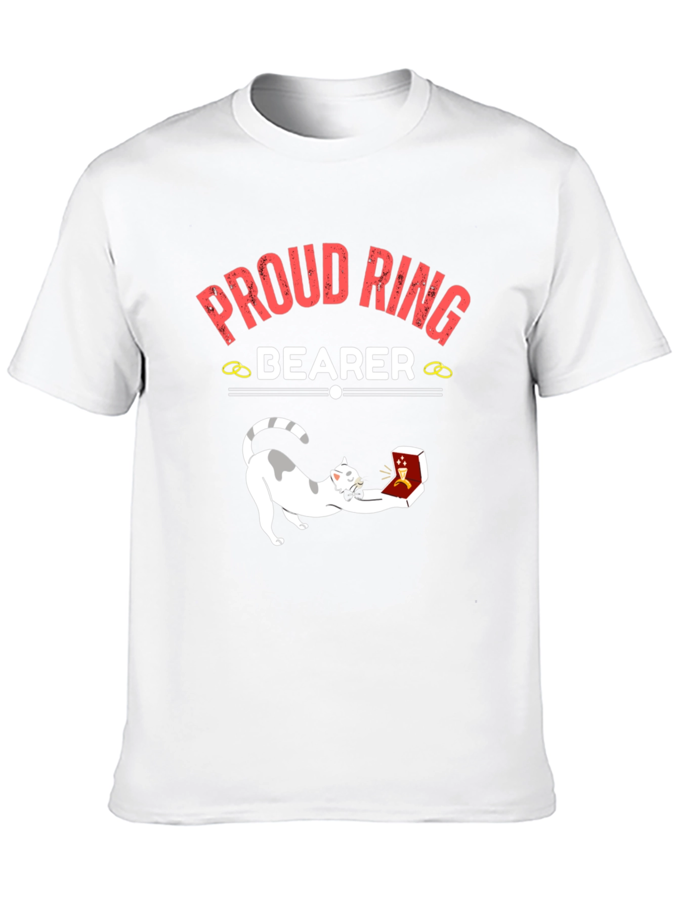 Proud Ring Bearer Cat T-Shirt - Wedding Humor