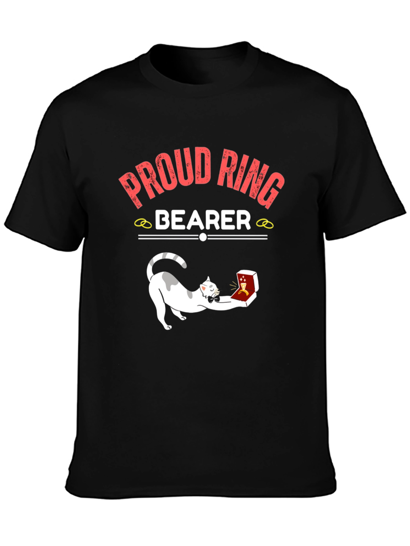 Proud Ring Bearer Cat T-Shirt - Wedding Humor