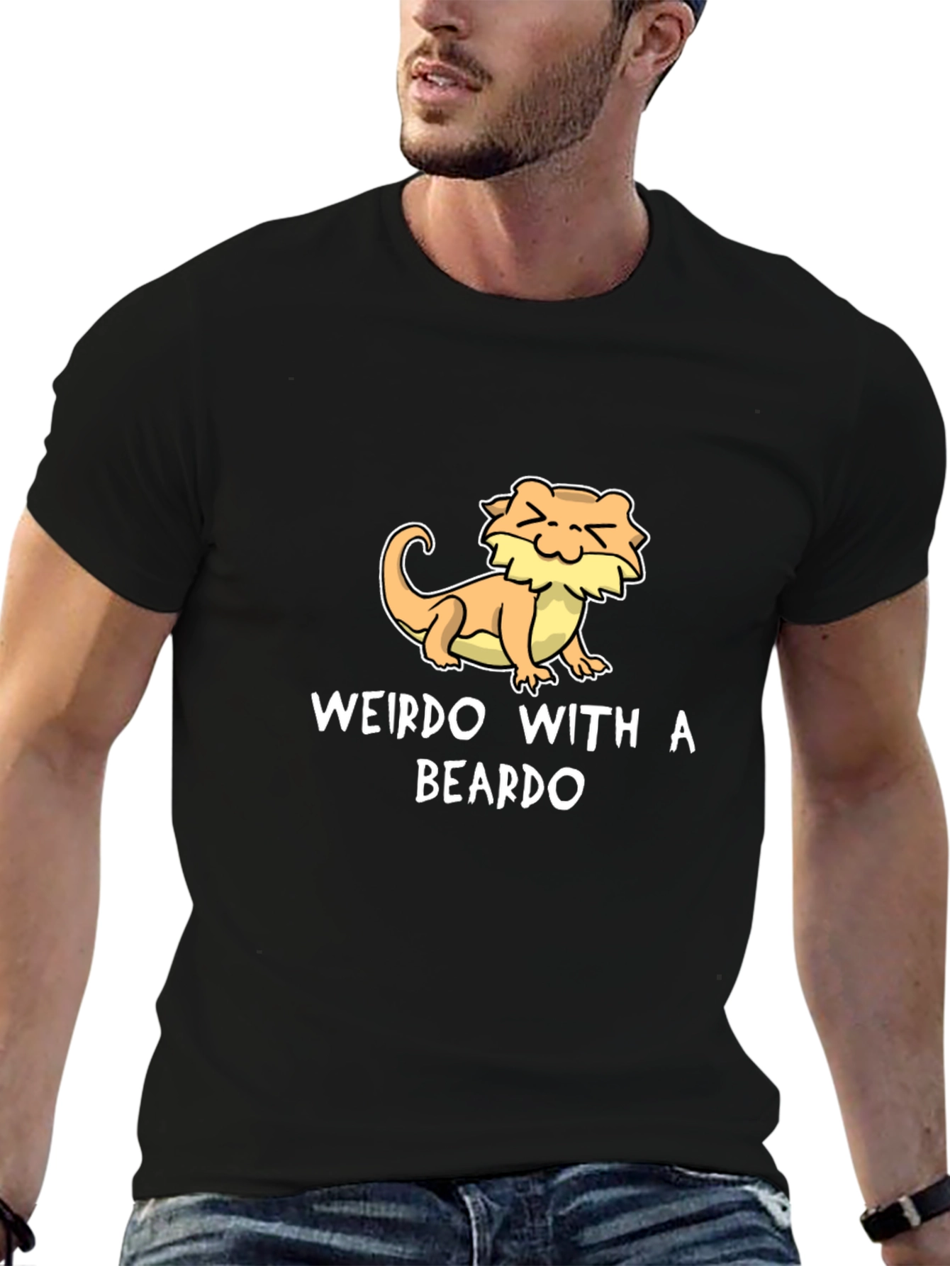 Weirdo with a Beardo T-Shirt Black