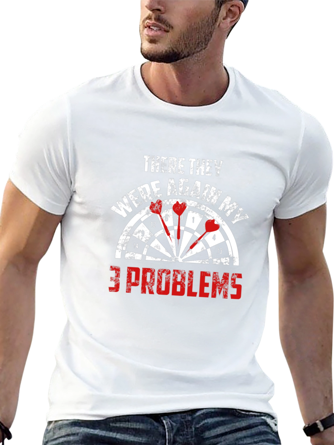 Dartboard 3 Problems Graphic Tee