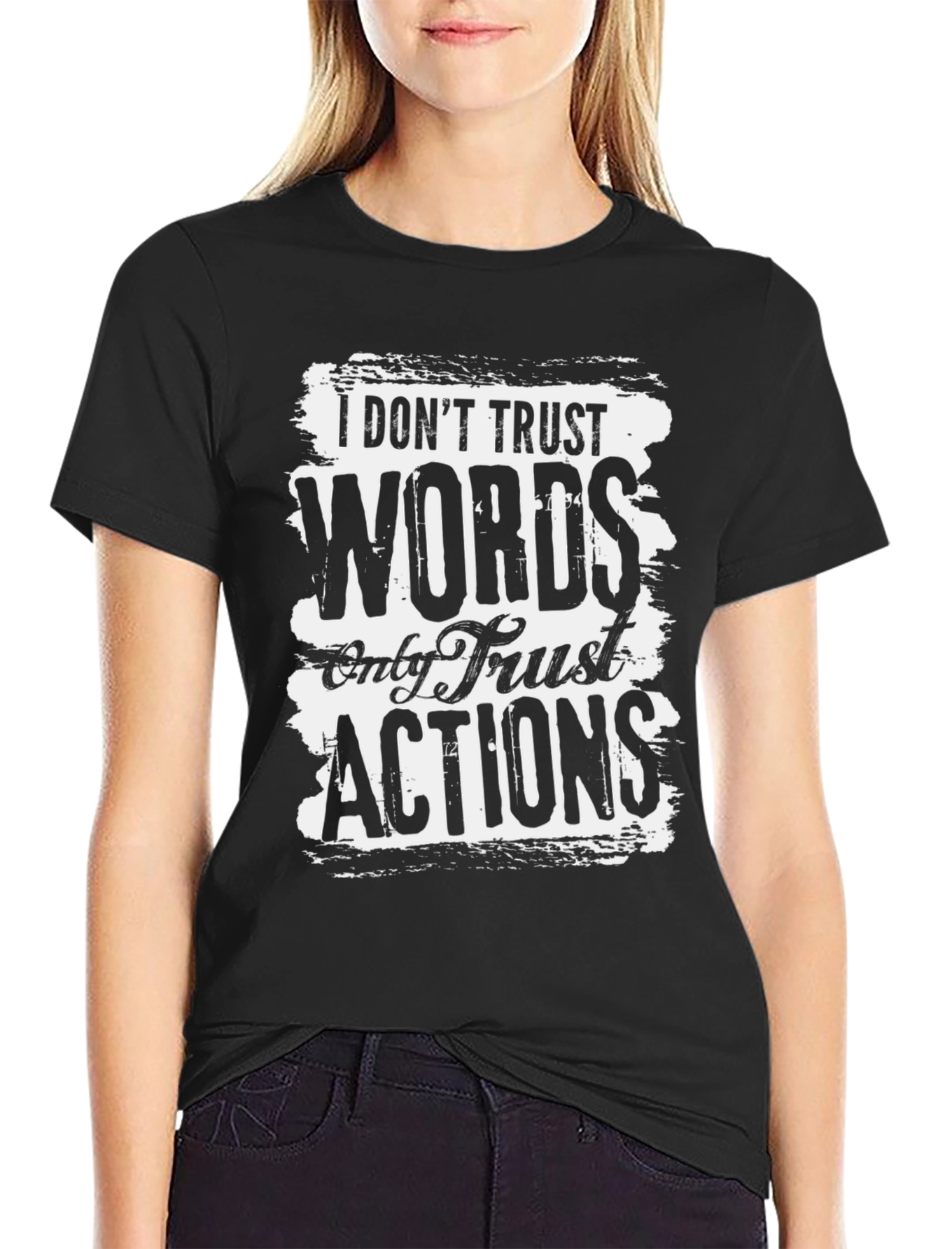 Trust Actions Black Graphic T-Shirt