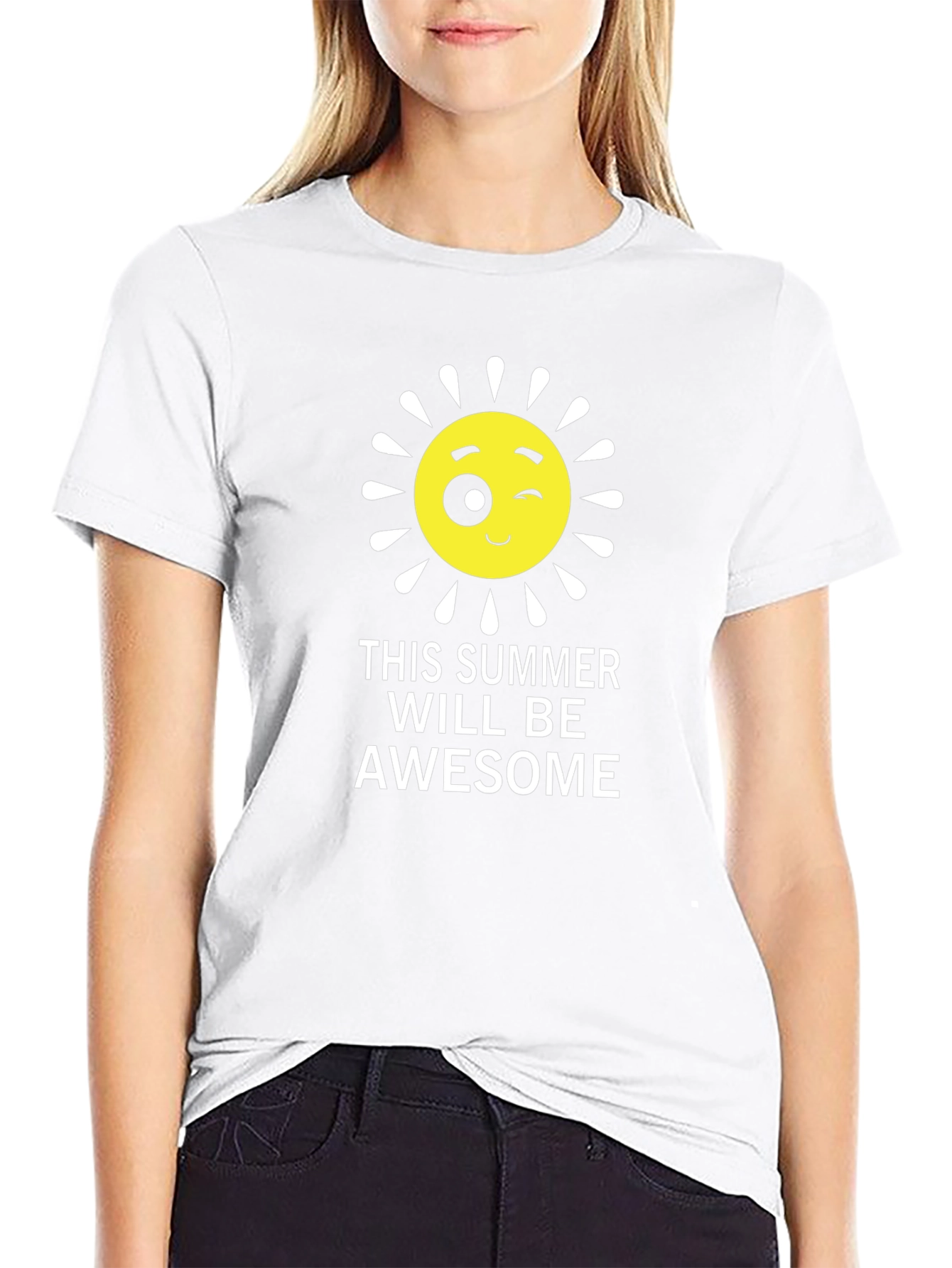 Summer Fun Graphic T-Shirt - Black