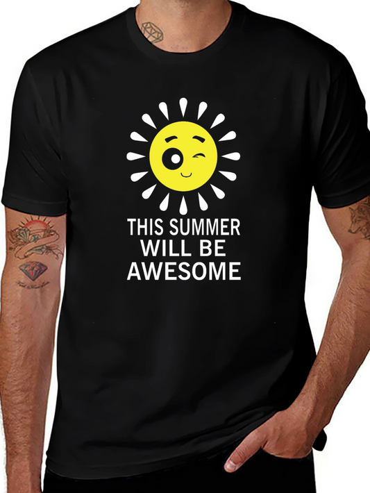 Summer Fun Graphic T-Shirt - Black