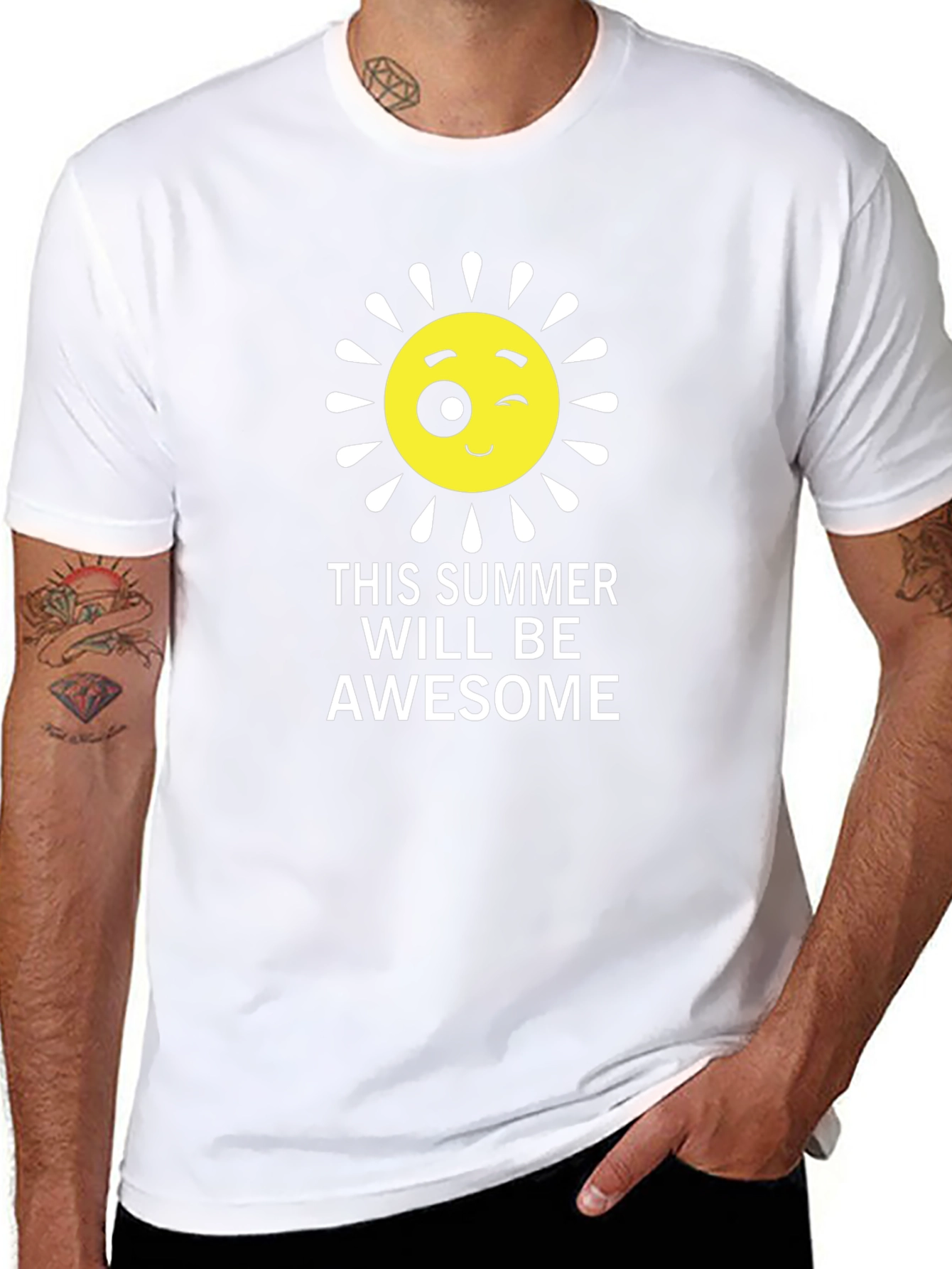 Summer Fun Graphic T-Shirt - Black