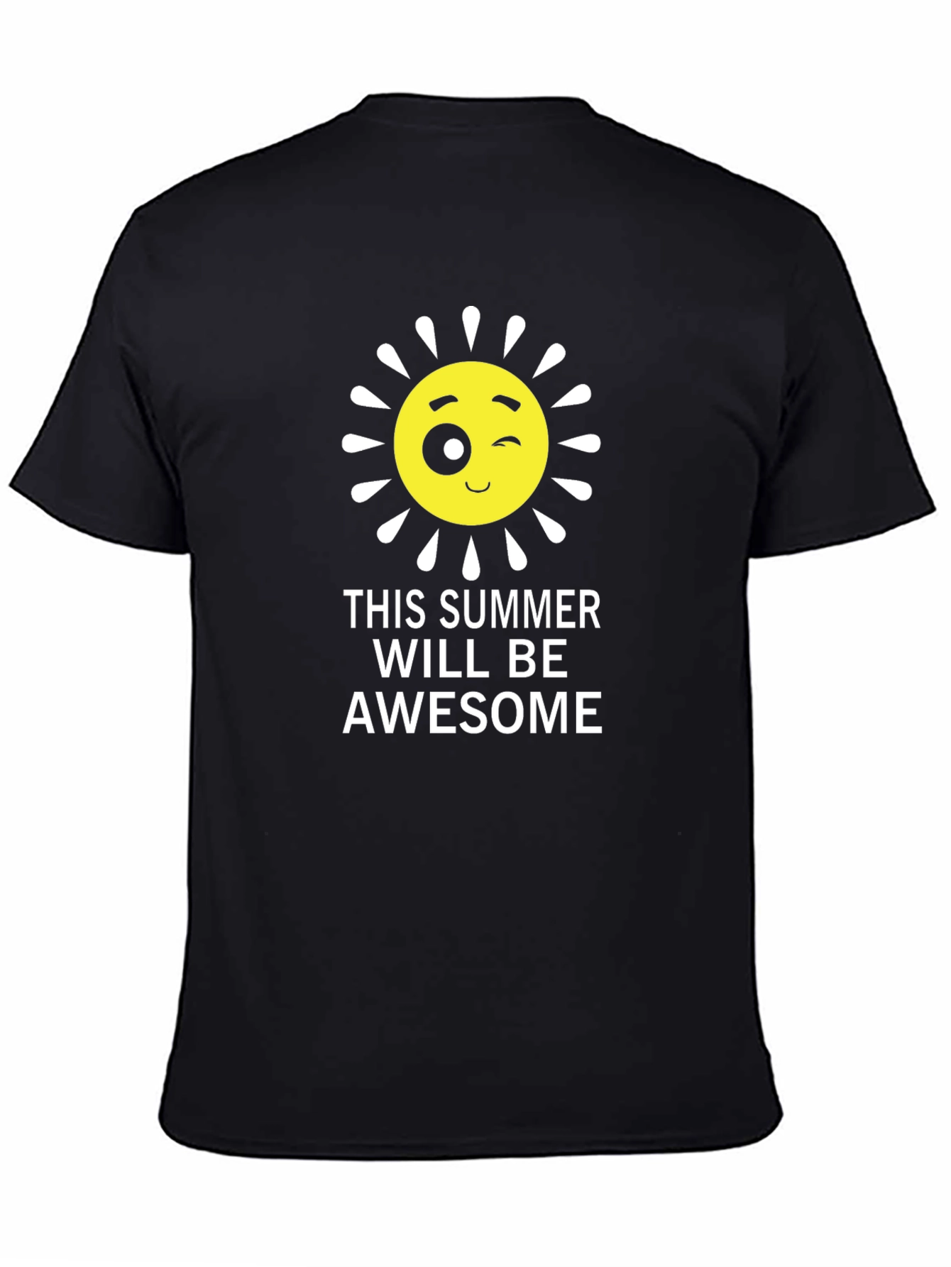 Summer Fun Graphic T-Shirt - Black