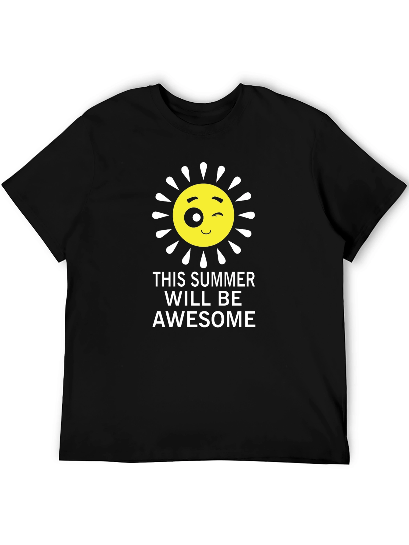 Summer Fun Graphic T-Shirt - Black