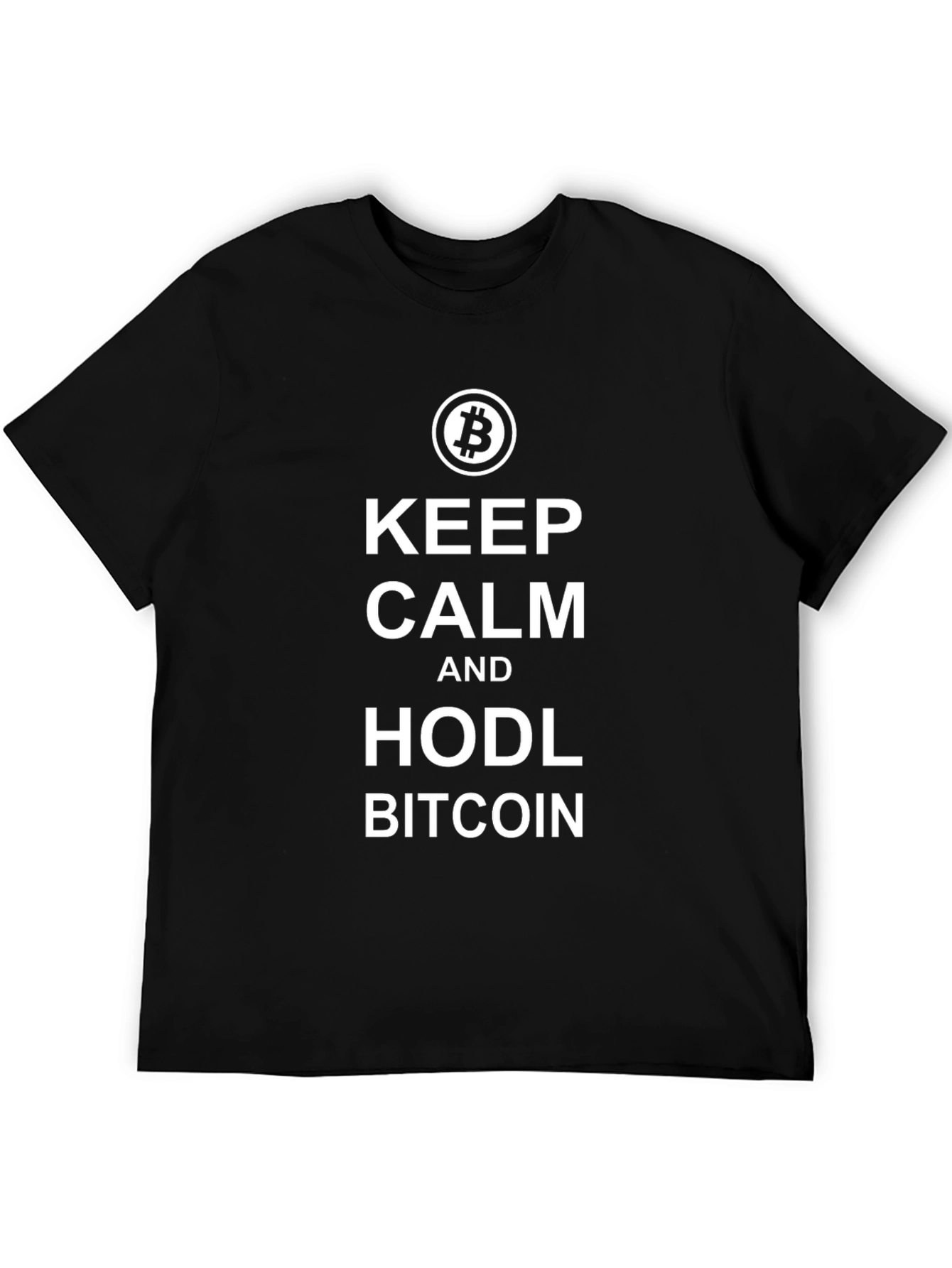 Keep Calm & HODL Bitcoin Black T-Shirt