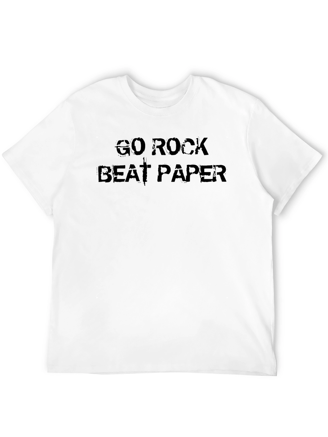 Go Rock Beat Paper Black T-Shirt Graphic Novelty