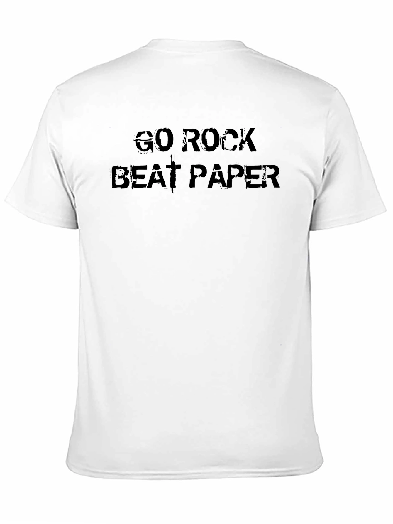 Go Rock Beat Paper Black T-Shirt Graphic Novelty