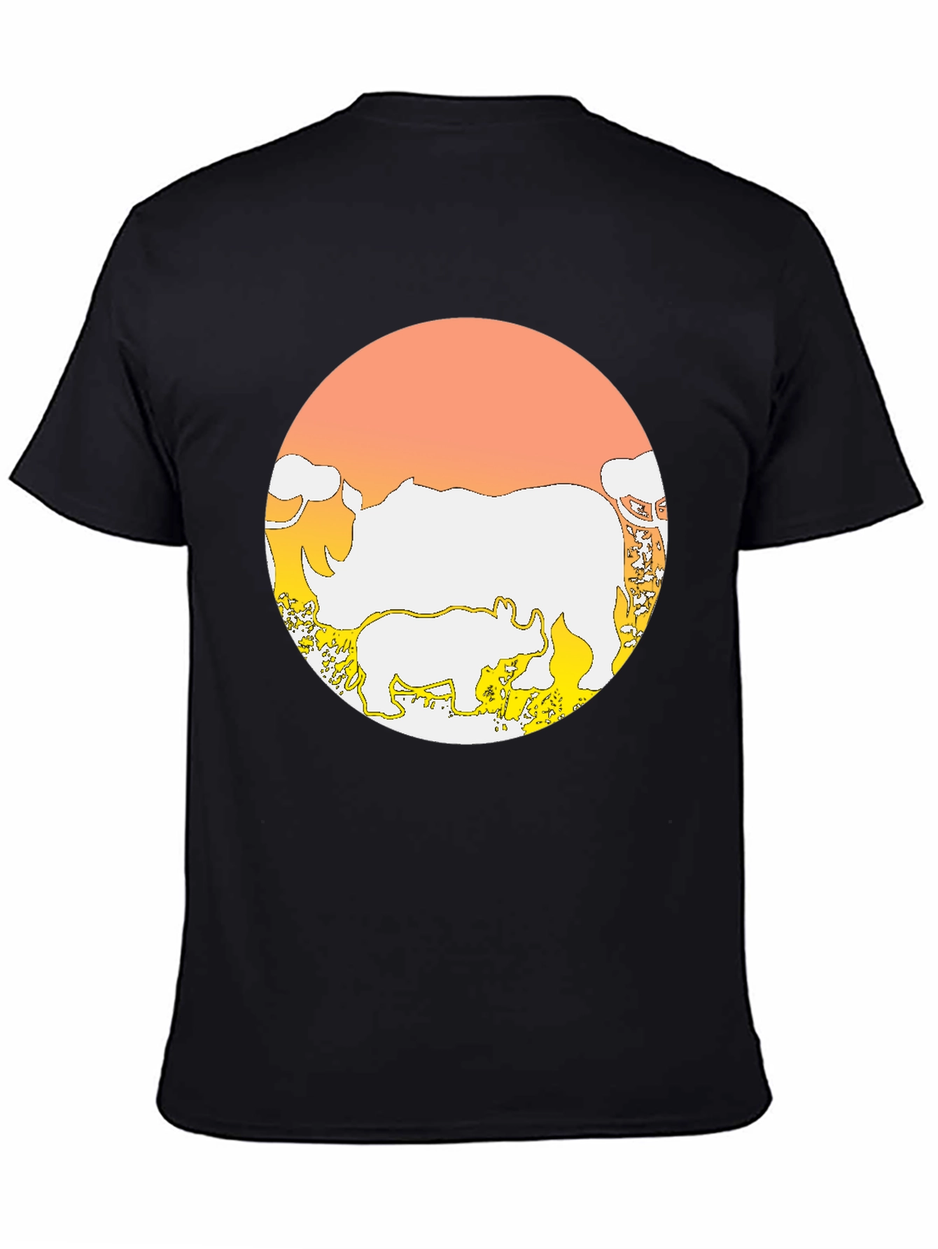 Rhino Graphic Tee - Mens Black T-Shirt
