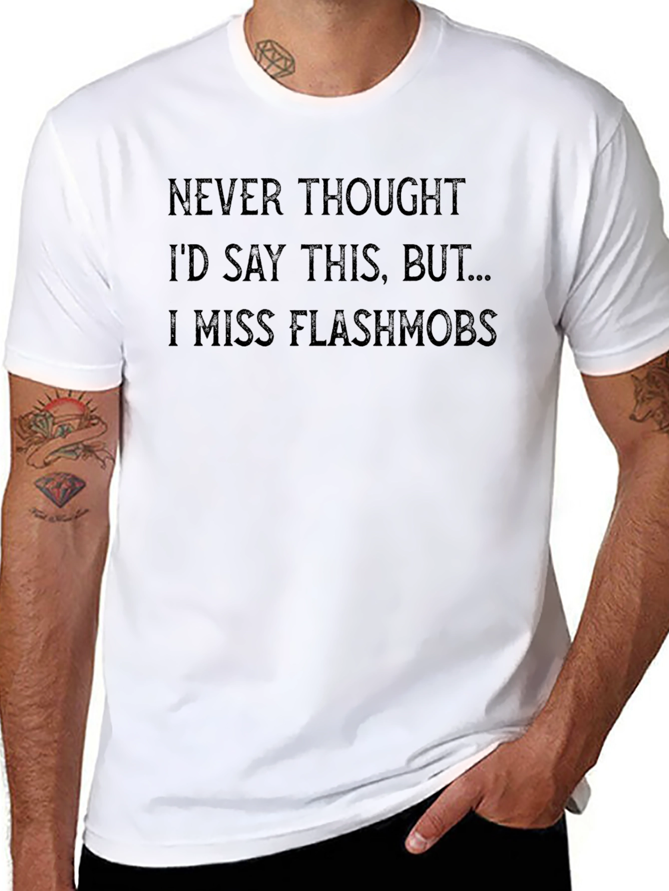 I Miss Flashmobs Graphic Tee - Dark Humor