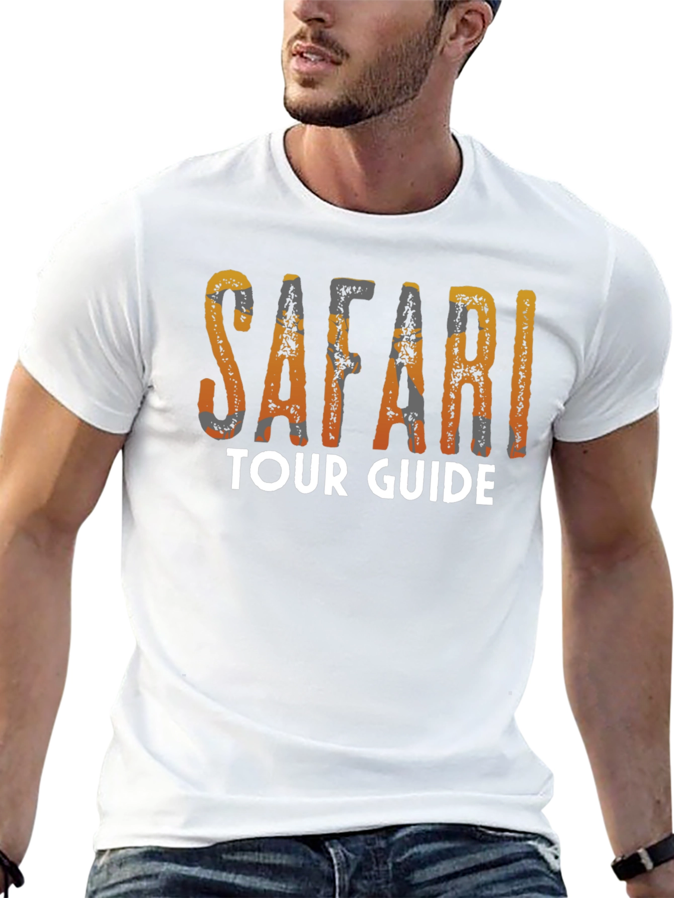 Safari Tour Guide Tee - Graphic Print T-Shirt