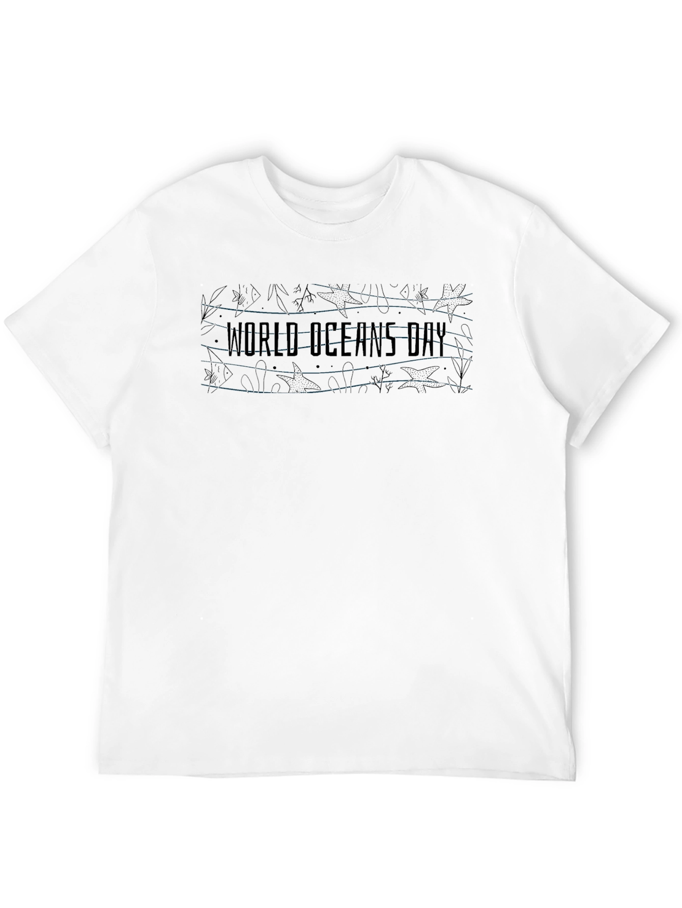 World Oceans Day Black T-Shirt