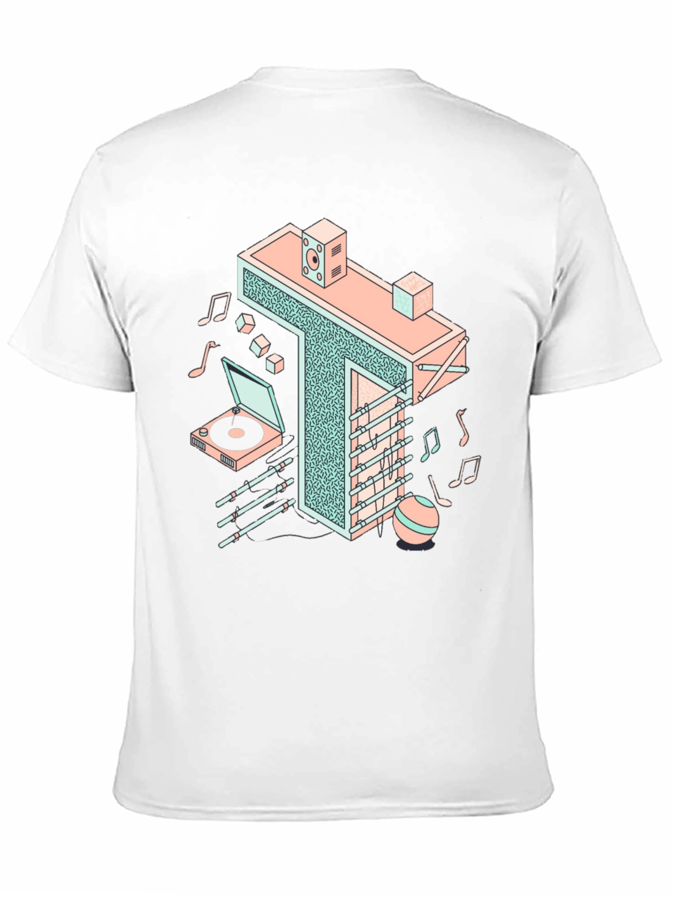 Retro Isometric Music T-Shirt