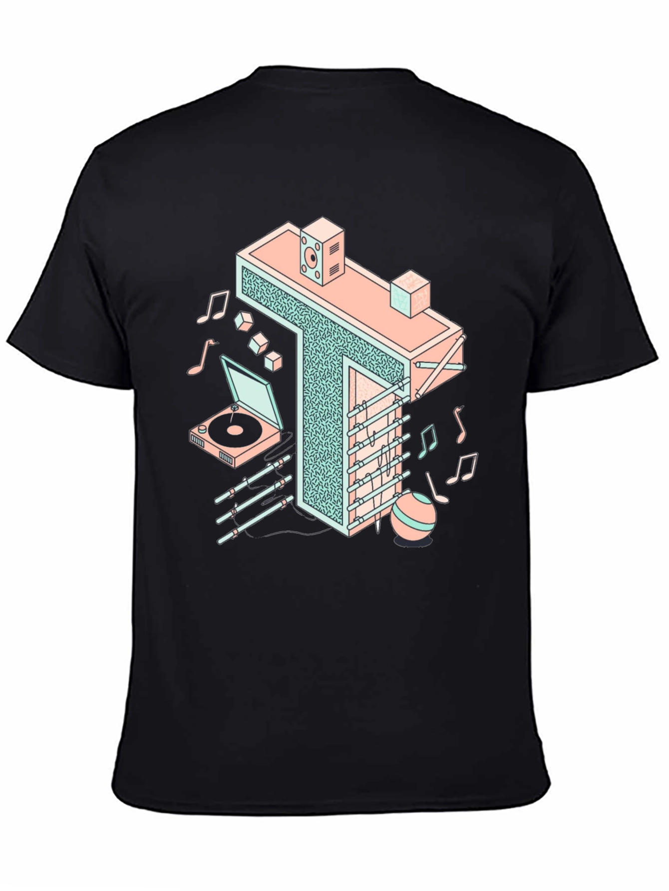 Retro Isometric Music T-Shirt